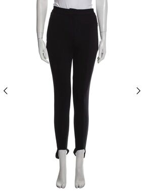 Tibi Black Ponte High-Rise Leggings